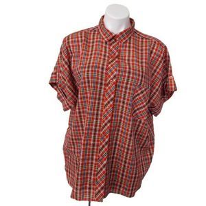 Vintage 1960s De Mura Plaid Button up Top